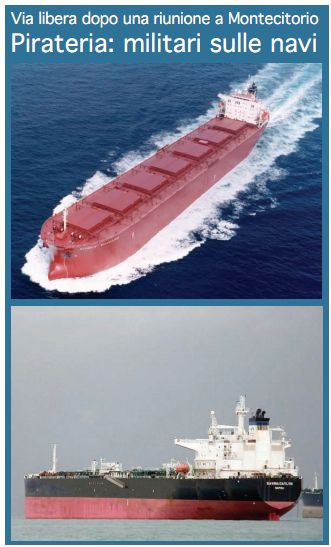 Pirateria: militari sulle navi