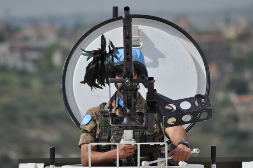 Libano/ Meeting Israele-Libano. La sorveglianza italiana dei baschi&nbsp;blu.