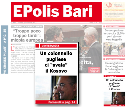 Kosovo/ EPolis Bari. Un militare pugliese ci spiega il&nbsp;Kosovo