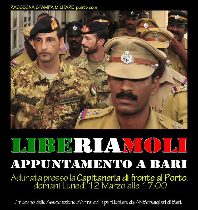 Massimiliano Latorre e  Salvatore Girone scortati in carcere