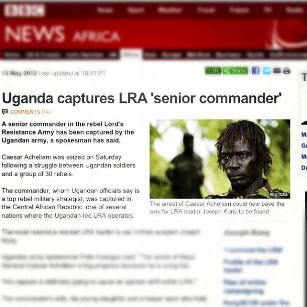 RD Congo/ Arrestato Caesar Achellam, ora tocca a Joseph&nbsp;Kony