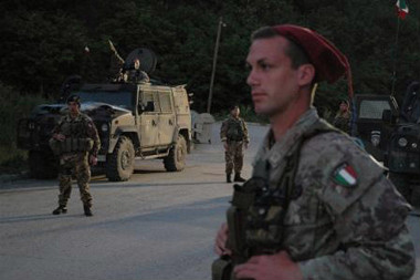 Kosovo/ I militari italiani dell ORF (Operational Reserve Force) impegnati nel&nbsp;nord