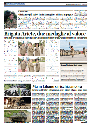 Pordenone/ Cronaca del Messaggero Veneto. Mercoledì 17 Ottobre 2012, di Lieta&nbsp;Zanatta