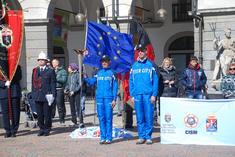Aosta/ Partita la fiaccola della 2^ Edizione dei Giochi Mondiali Militari&nbsp;Invernali