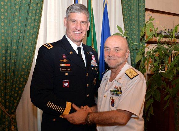Roma/ SMD. Visita in Italia del Generale David M. Rodriguez, Comandante AFRICOM. Comando operativo statunitense per&nbsp;l’Africa