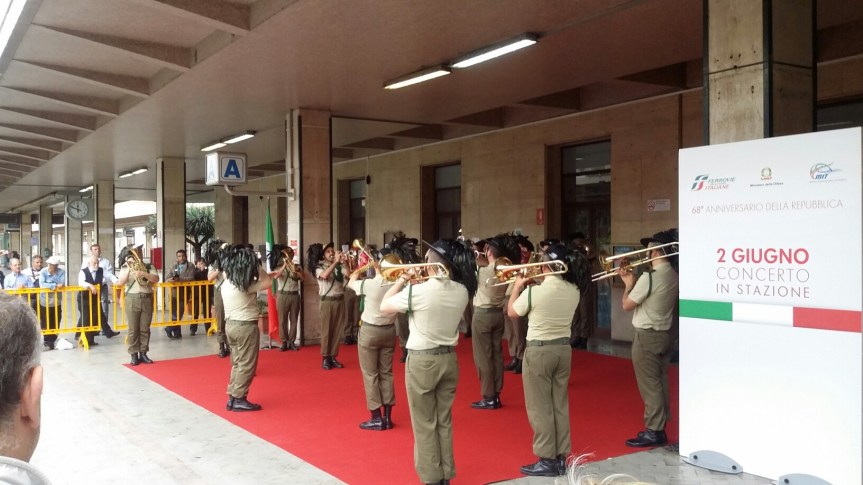 Palermo/ Stazione FS, 2 Giugno. La Banda della Brigata “Aosta” in&nbsp;Concerto