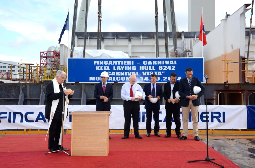 Monfalcone/ Fincantieri. Iniziati i lavori della “Carnival Vista”, l’Ammiraglia della Flotta Carnival Cruise&nbsp;Lines