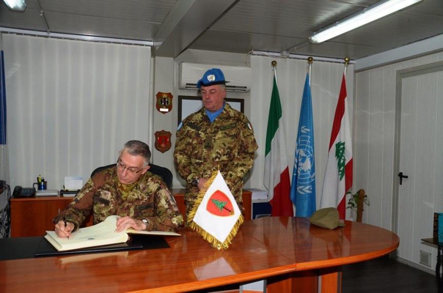 Libano/ UNIFIL. Il Capo di Stato Maggiore dell’Esercito in visita al Contingente&nbsp;italiano