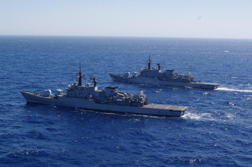 Oceano Indiano/ Operazione Antipirateria dell’Unione Europea “Atalanta”. Nave Libeccio da il cambio a Nave&nbsp;Grecale