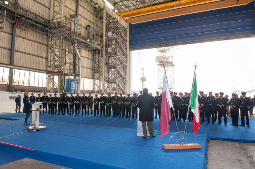 Trieste/ Fincantieri: Impostata la prima corvetta per il&nbsp;Qatar