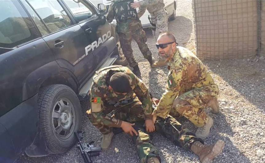 Afghanistan/ Herat. Addestramento di scorta per i militari&nbsp;afgani