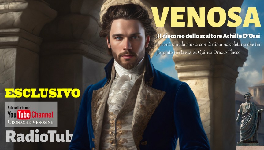 Venosa/ Il discorso di Achille D’Orsi, scultore della statua del poeta Orazio&nbsp;Flacco